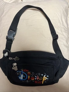 Riñonera negra unisex para adultos vintage de personajes de Walt Disney World - Imagen 1 de 7