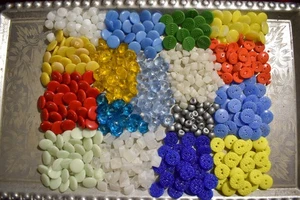 400 pcs LOT OLD CZECH RARE VINTAGE GLASS BUTTONS 1930´s ART-DECO cca 12mm - 1/2" - Picture 1 of 2
