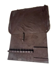 Portaposate Mid-Century Modern MCM Pacific Silver Panno 21,5” X 15” Marrone - Foto 1 di 6