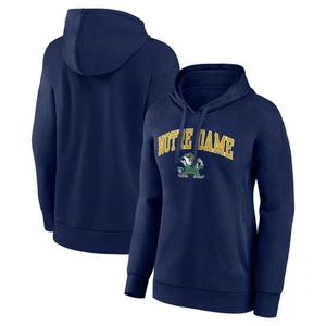 Women's Fanatics Navy Notre Dame Fighting Irish Campus Pullover Hoodie - Picture 1 of 3