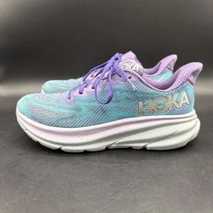 Hoka One One Clifton 9 Shoes Womens Size 7.5B Blue Running Sneakers 1127896 CVPL - Picture 1 of 14