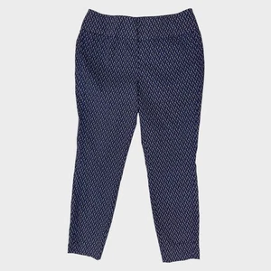 New York & Co. 7th Avenue Blue Patten Pants Size Large  - Picture 1 of 8