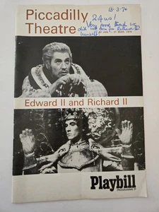Rare 1970 Piccadilly Theatre Programme Edward II & Richard II Ian McKellen Cast - Picture 1 of 5