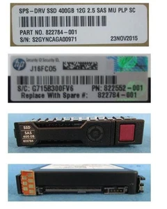Hewlett Packard Enterprise 822784-001 Hot-plug SSD 400GB 2.5 " - Picture 1 of 1