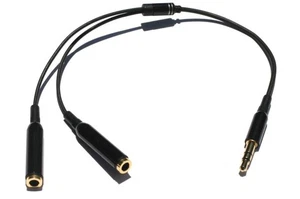Stereo Splitter Cable 3.5 mm Male to Dual Female 6IN - Picture 1 of 1