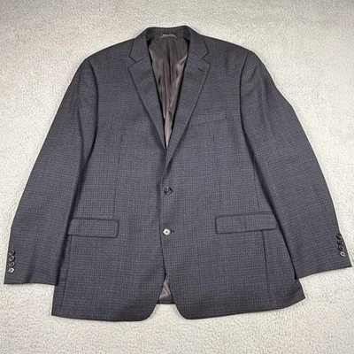 LRL Ralph Lauren Blazer Mens 48L Blue Micro Check Wool Sport Coat Jacket Vent - Image 1 of 4