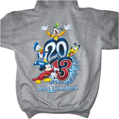 Sudadera con Capucha Hanes Disney 2013 Cremallera Unisex Talla M Gris Mickey Sorcerer Foto 1 de 4