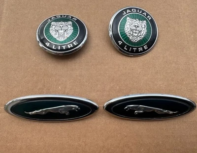 97-06 Jaguar XK8 XKR Front Left & Right Side Fender Jaguar Logo Emblem Badge OEM - Image 1 of 4