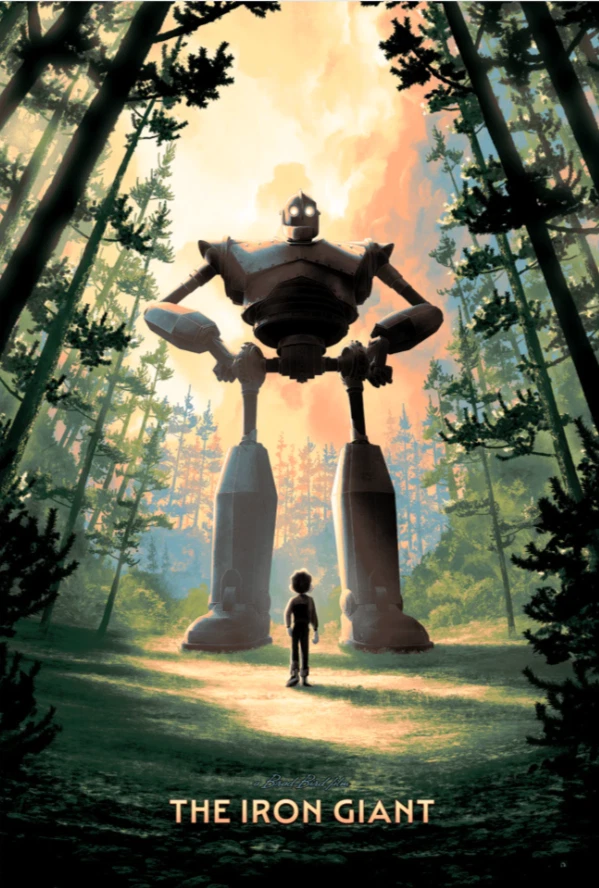 The Iron Giant Screen Print Movie Poster Kevin Wilson Limited Edition x/160 - Image 1 of 1