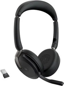 Jabra Evolve2 65 Flex - USB-A MS Stereo Wireless Headset / Music Headphones  NEW - Picture 1 of 6
