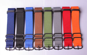 wholesale Nylon casual canvas Watch band Watch Strap OB black buckle 24 color