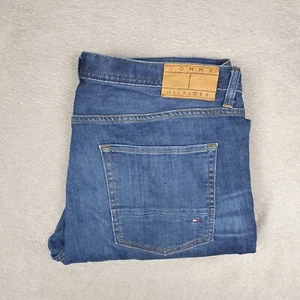 Tommy Hilfiger Denton Stretch Denim Jeans Men Size 40x32 Regular Straight Zip BL - Picture 1 of 11