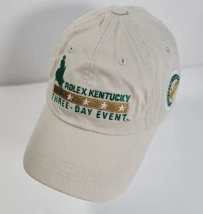 Rolex Kentucky Hat Cap Strap Back 3 Day Horse Riding Event 2016 Beige Volunteer - Picture 1 of 8