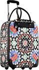 NWT CHANEL Trolley Rolling Paris Dubai Print  C 2015 Suitcase Multicolor Quilted
