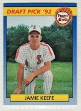1992 Front Row Draft Pick '92 Baseball Card # 42 Jamie Keefe