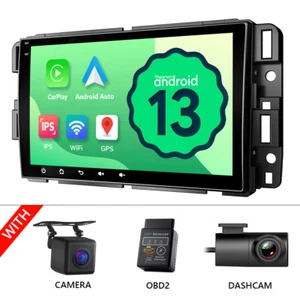OBD+DVR+CAM+Android 14 8" Car Stereo Radio GPS For GMC Chevy Yukon Sierra Acadia - Picture 1 of 23