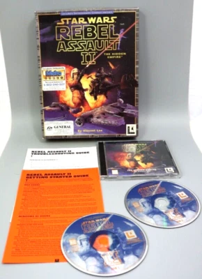 Star Wars REBEL ASSAULT II The Hidden Empire IBM CD-ROM Windows DOS Game BIG BOX - Image 1 of 4