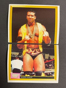 RARE - 1993 Merlin WWF Sticker Card #171 172 Razor Ramon - wwe action packed