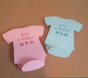 Custom made Hand stamped baby boy/girl In Pink or blue gift cards. Pk- 20,50. - Picture 1 of 7