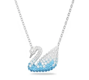 Nib Swarovski Iconic Swan pendant Swan, Small, Blue, Rhodium plated 5512095 - Picture 1 of 7