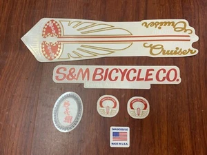 S&M BMX COVIDCRUISER STICKER DECAL KIT SET FRAME FORK NEW BIKE CRUISER 26 29 - Picture 1 of 6