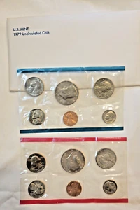 1979 US Mint 12 Coin Uncirculated Set Complete Philadelphia & Denver - Picture 1 of 2