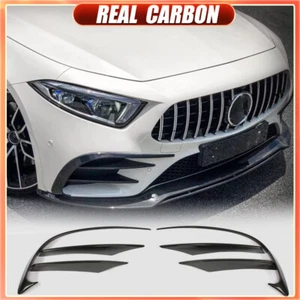 For Benz C257 CLS400 CLS550 Sedan 18-19 REAL CARBON Front Bumper Splitters Fins - Bild 1 von 14
