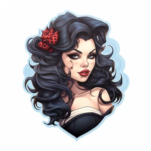 XXL 18X18 cm Autoaufkleber Sticker Pin Up Girl Aufkleber - Picture 1 of 1