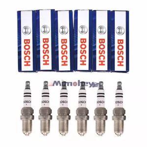 6Pcs 12120037607 For BMW Spark Plugs Bosch Platinum+4 4417 E39 E46 E83 E36 E53 - Picture 1 of 6