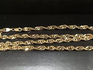Gold Plated Men Sterling silver chain 925 italy - Picture 1 of 2