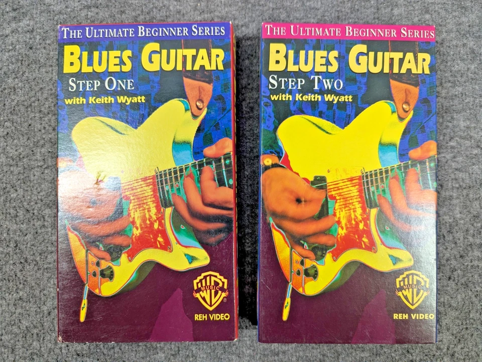 VTG Blues Guitar Step 1 & 2 VHS Tapes by Keith Wyatt, Ultimate Beginner Series - Image 1 of 4