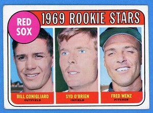 1969 TOPPS #628 Billy Conigliaro/OBrien/Wenz - RC Boston Red Sox -  EX-NM