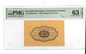 1st Issue 25 Cents Fractional Currency Fr 1282 SPWMB PMG Choice Unc-63 EPQ - Picture 1 of 2