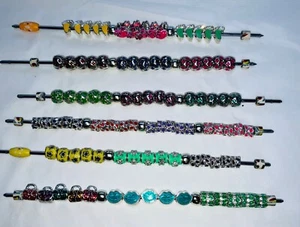 5 METAL & ENAMEL European Large Hole Spacer Beads Various Colours & Styles B - Picture 1 of 41