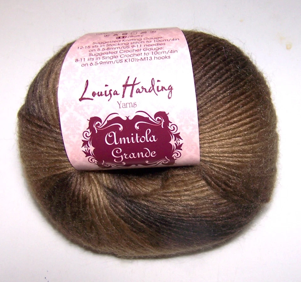 5 balls Louisa Harding AMITOLA GRANDE Wool & Silk Bulky Yarn #538 MAHOGANY lot - Image 1 of 1
