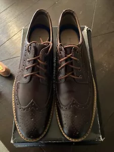 Bostonian Clarks Melshire Wing Cognac Borgue 26119438 Men’s 10M Leather NIB - Picture 1 of 10