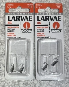 2 Packs VMC Pro Series Larvae Ice Fishing Jig Crappie Minnow 1/200 OZ - Picture 1 of 1