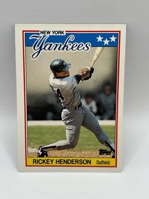 1988 Topps Mini Rickey Henderson #31 New York Yankees - Image 1 of 2
