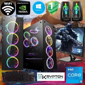 ULTRA  Gaming PC Bundle Intel Core i5 16GB 240SSD Win10 GTX 1030 8RGB Fans