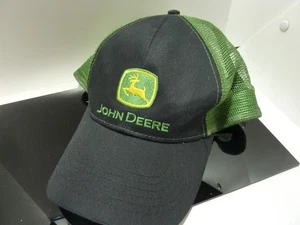 John Deere lizenzierte schwarz grün Netzrücken Mütze/Kappe - Bild 1 von 5