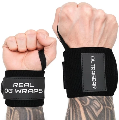 18" OG-Grade Wrist Wraps – Competition Wrist Support for Weightlifting & Powe... - Image 1 of 4