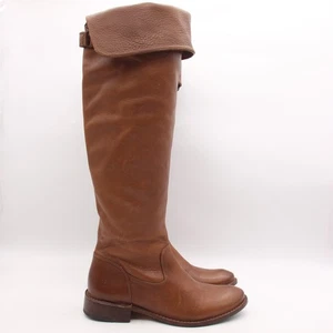 Frye Shirley braune Lederstiefel Damengröße 9 B Overknee hoher Reitstiefel - Bild 1 von 9