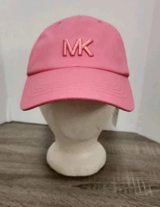 Michael Kors Unisex MK Logo Strap Back Baseball Cap Hat - Dark Pink NWT - Picture 1 of 10