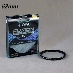 NEW 62mm Hoya FUSION ANTISTATIC UV-o Slim Filter - 18-layer (SHMC) Multi-Coating - Picture 1 of 14