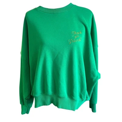 Moletom Wrangler x Lainey Wilson Feminino XL Verde Bordado Obrigado Amigo - Imagem 1 de 4