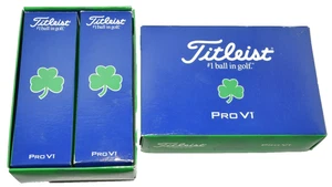 Titleist Pro V1 St. Patrick's Day Lucky Shamrock #17 - 6x Golf Balls - Picture 1 of 7