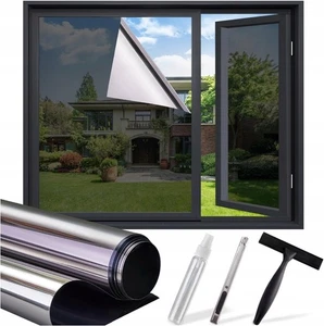Pellicola Finestra Specchio Unidirezionale Adesiva Oscurante 44,5x200cm - Foto 1 di 11