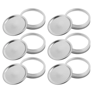 Juego de 6 tapas de sellado de tarro de albañil con cubierta de hojalata almacenamiento de metal para enlatado - Imagen 1 de 12