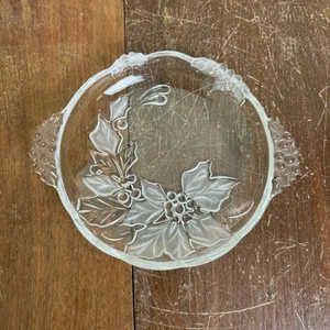Mikasa Christmas Bloom Glass Poinsettia Crystal Candy Dish Germany - Picture 1 of 7