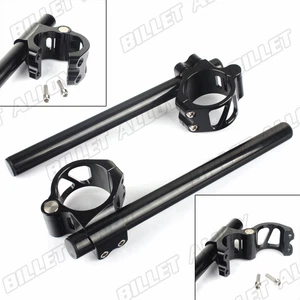 51mm CNC Split Clip On Handlebars for Aprilia RSV Mille R 00-04 ZX6R ZX636 ZX600 - Picture 1 of 3